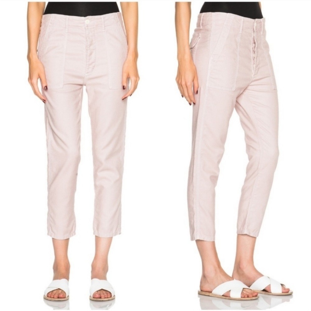 The GREAT.‎ Slouch Army Pant 25 Blush Pink Ankle High Rise Button Fly Pants